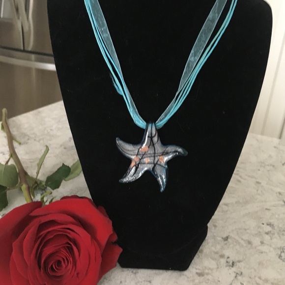 🌻Venetian Murano glass starfish pendant - Picture 7 of 8
